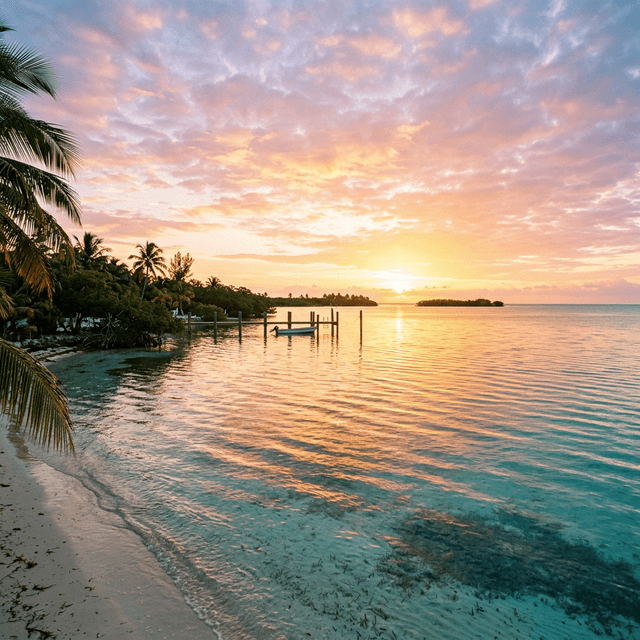 Florida Keys sunrise over water